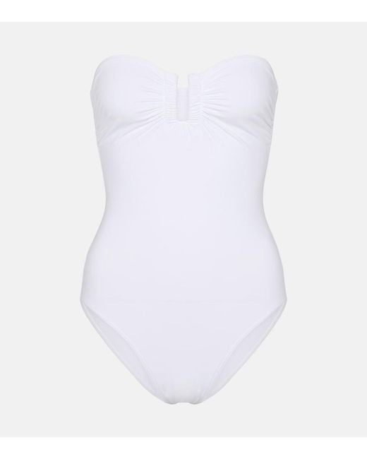 Eres White Cassiopee Bandeau Swimsuit