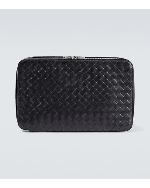 Bottega Veneta Black Intrecciato Small Packing Cube for men