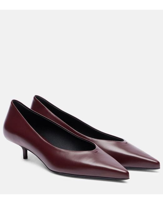 Max Mara Purple 35 Leather Pumps
