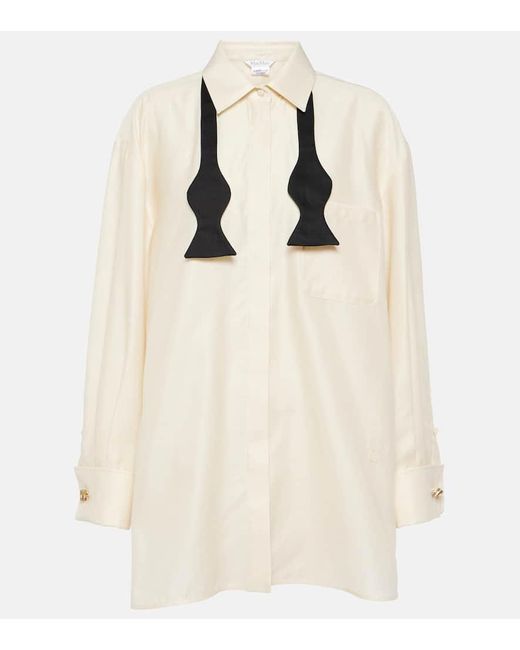 Camicia oversize Marea in cotone di Max Mara in White
