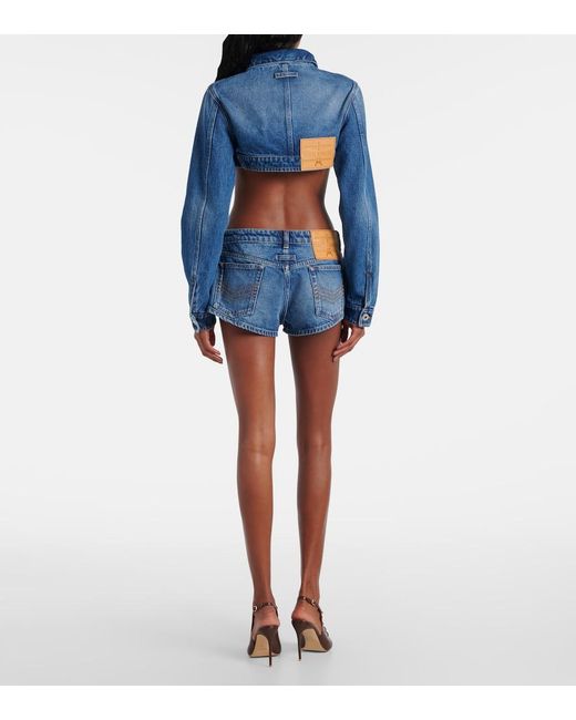 Jean Paul Gaultier Blue Cropped Denim Jacket