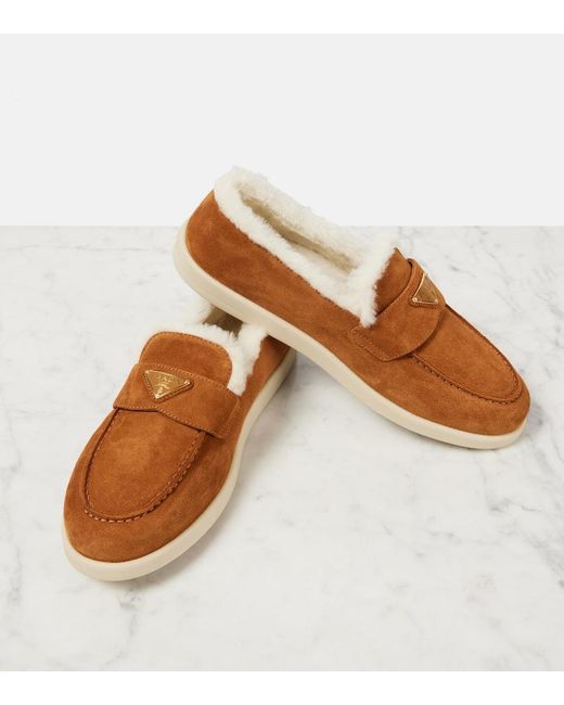 Mocassini Saint Tropez di Prada in Brown