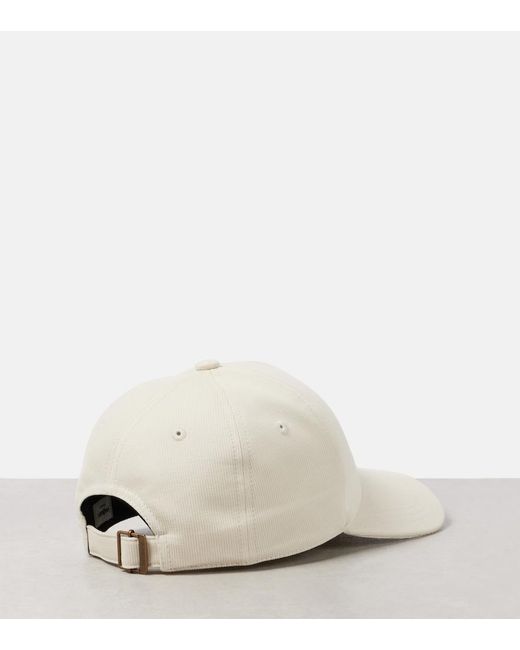 Saint Laurent Natural Baseball Hat With Logo