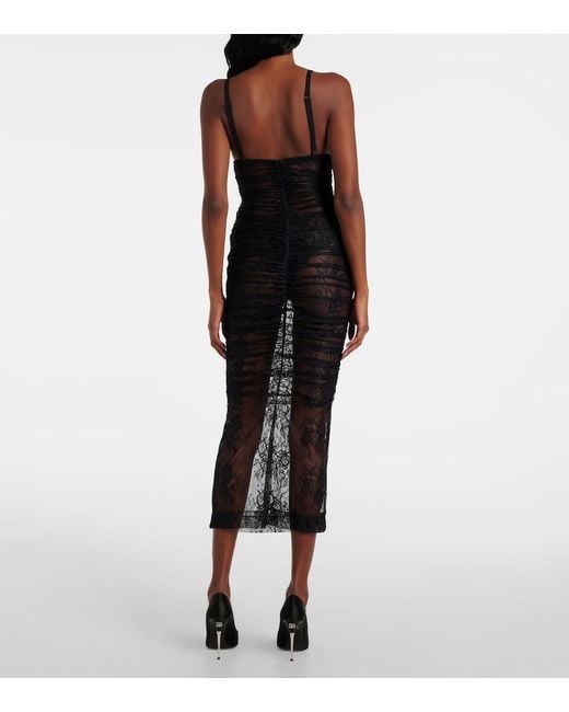 Dolce & Gabbana Black Lace Slip Dress