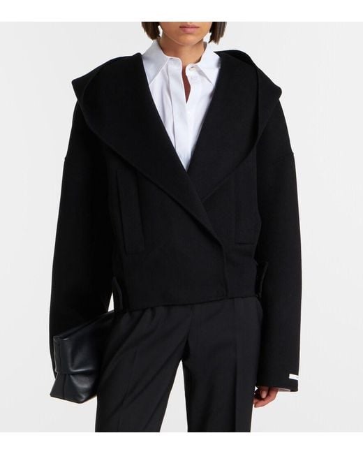 Sportmax Black Double-Breasted Wool Jacket