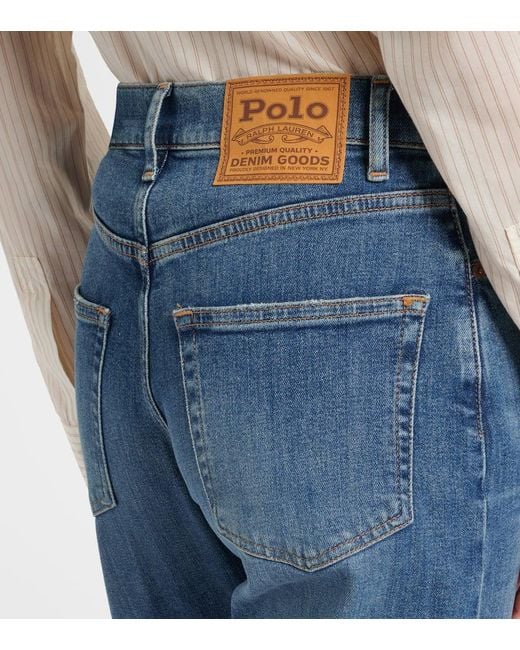 Polo Ralph Lauren Blue Low-Rise Straight Jeans