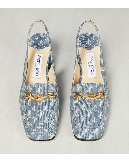 Jimmy Choo Blue Diamond Tilda Denim Slingback Pumps