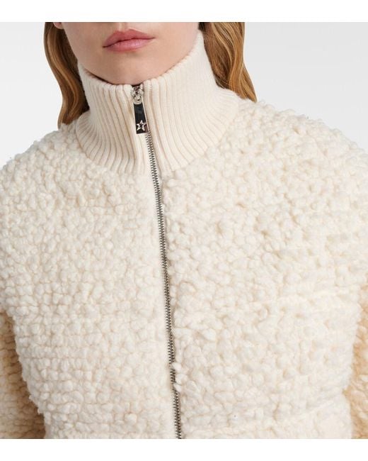 Perfect Moment Natural Apres Wool Down Bomber Jacket