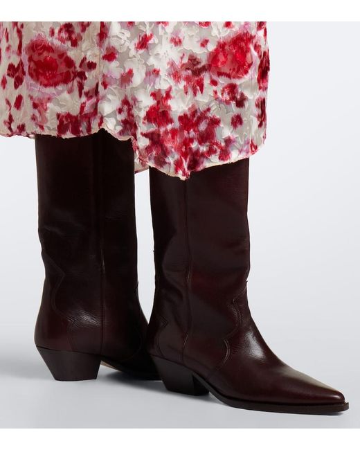 Isabel Marant Brown Denvee Leather Cowboy Boots
