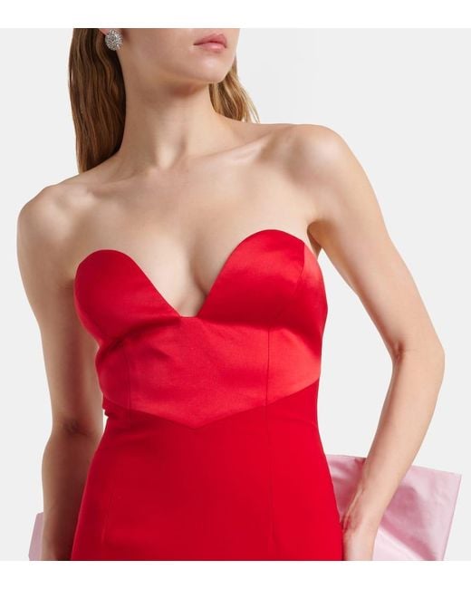 The New Arrivals Ilkyaz Ozel Red Vera Bustier Gown