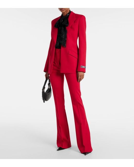 Versace Black Jacquard Satin Blouse