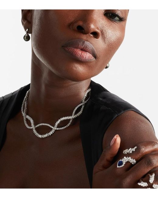 YEPREM White Y-Couture 18Kt Necklace With Diamonds