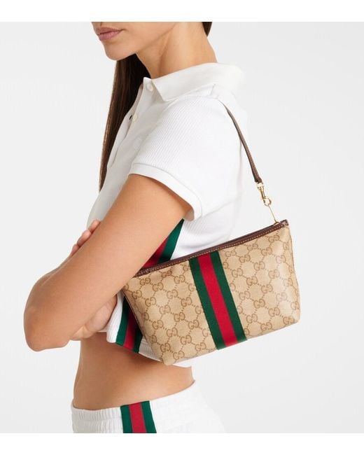 Gucci Natural Essence Gg Canvas Mini Pouch
