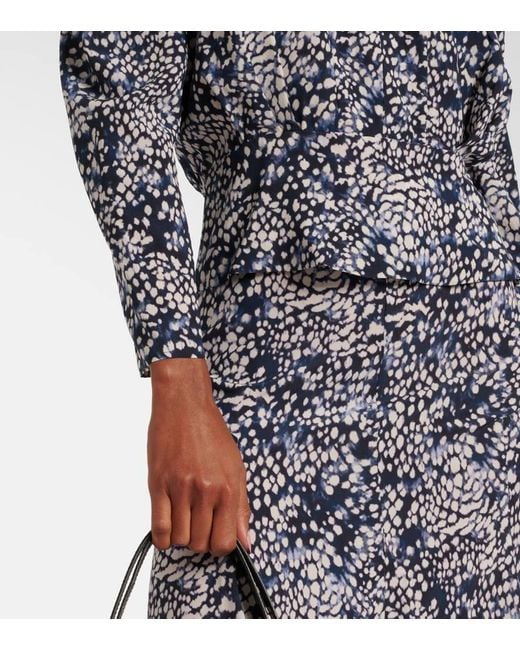 Isabel Marant Blue Bluse Zarga Aus Einem Seidengemisch