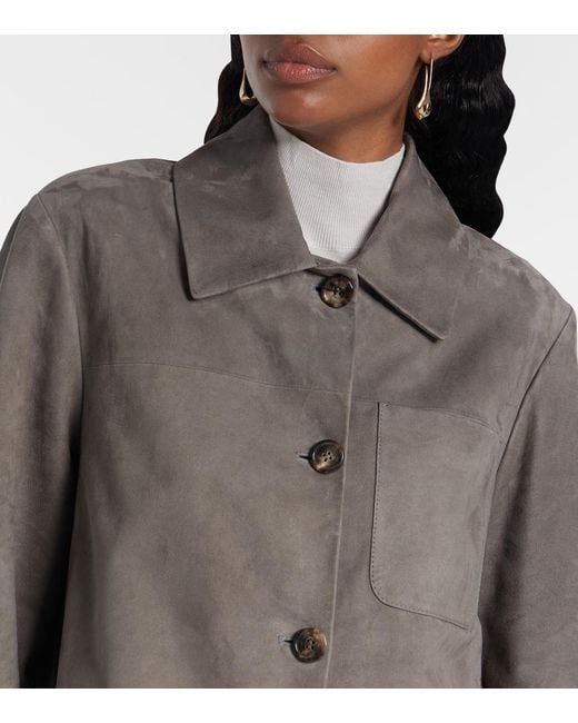 Max Mara Brown Suede Overshirt
