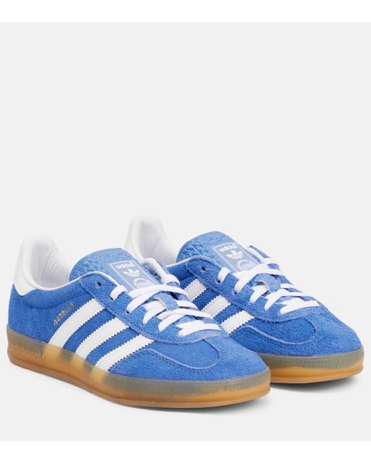 Adidas Blue Sneakers Gazelle Indoor aus Veloursleder