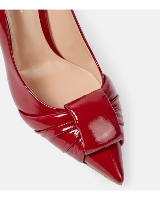 Gianvito Rossi Red 85 Patent Leather Pumps