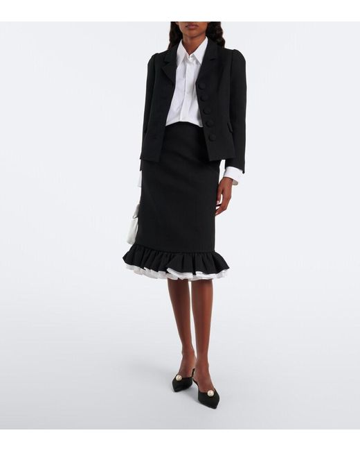 ShuShu/Tong Black Wool And Silk Jacket