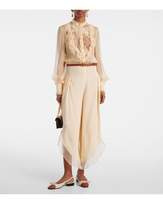 Valentino Natural Silk Chiffon Blouse