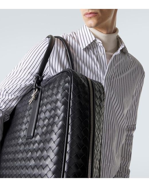 Bottega Veneta Black Getaway Large Intrecciato Duffel Bag for men