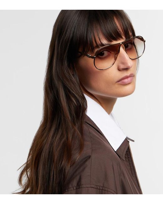 Miu Miu Natural Miu Ombre Aviator Sunglasses