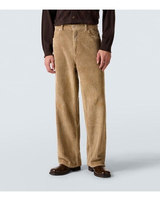 Our Legacy Natural Vast Cut Cotton Corduroy Wide-Leg Pants for men