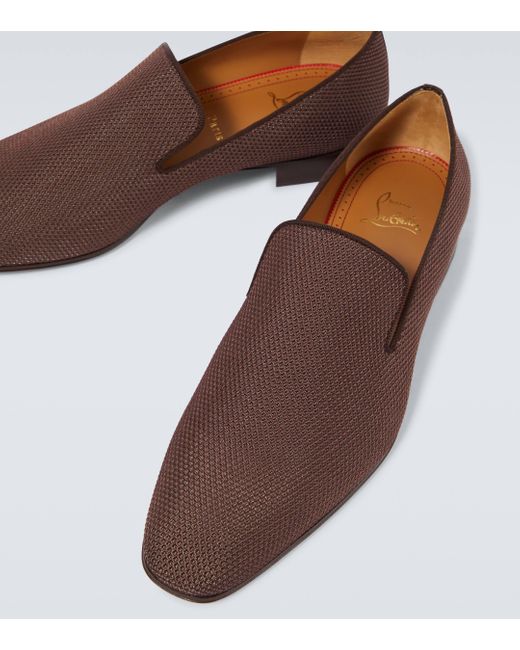 Christian Louboutin Brown Dandelion Canvas Loafers for men