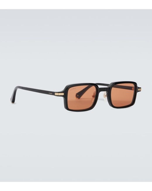 Cartier Brown Premiere De Cartier Rectangular Sunglasses for men