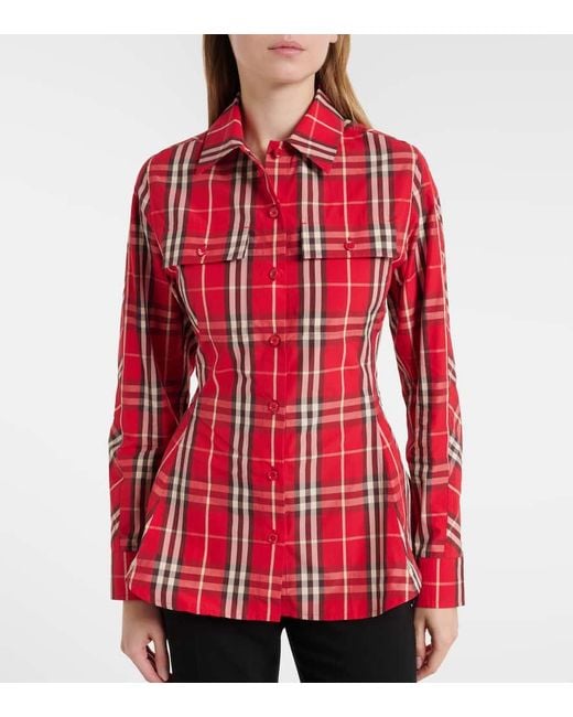 Camicia Check di Burberry in Red