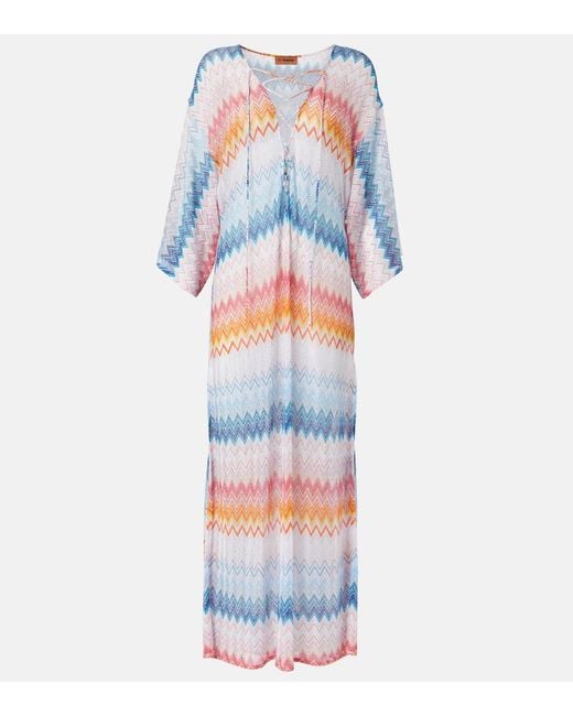Missoni Blue Ombre Knitted Beach Cover-Up