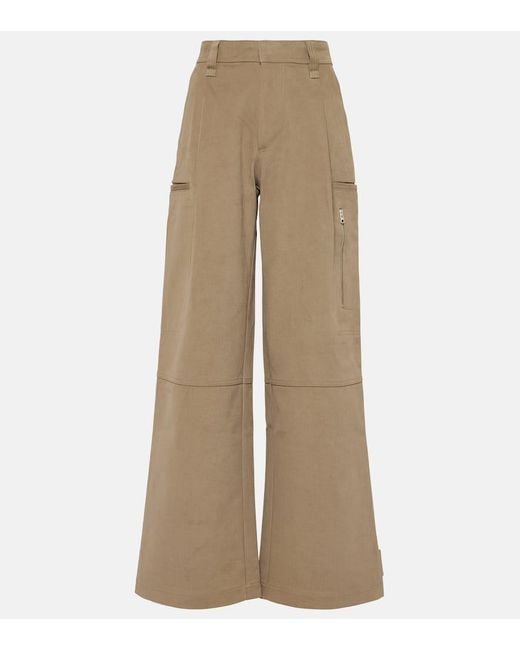 Pantalones cargo anchos de tiro alto AMI de color Natural