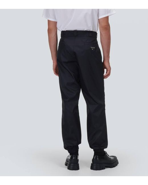 Pantalon Barrel En Re-Nylon Prada pour homme en coloris Black