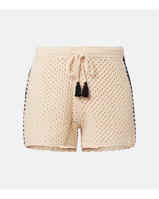 The Upside Natural Luminary Hali Crochet Cotton Shorts