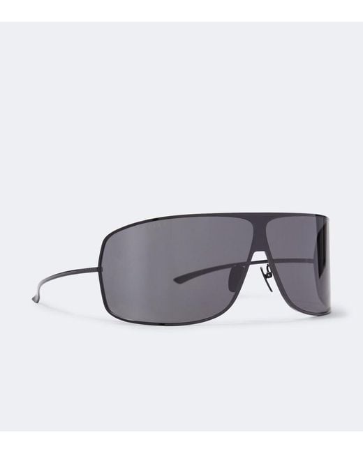 Gucci Gray Shield Sunglasses for men