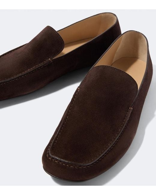 The Row Brown Suede Loafers for men