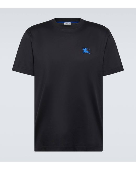 T-shirt en coton a logo Burberry pour homme en coloris Black