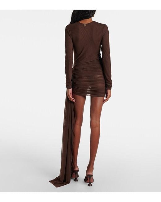Bananhot Brown Aiden Ruched Minidress