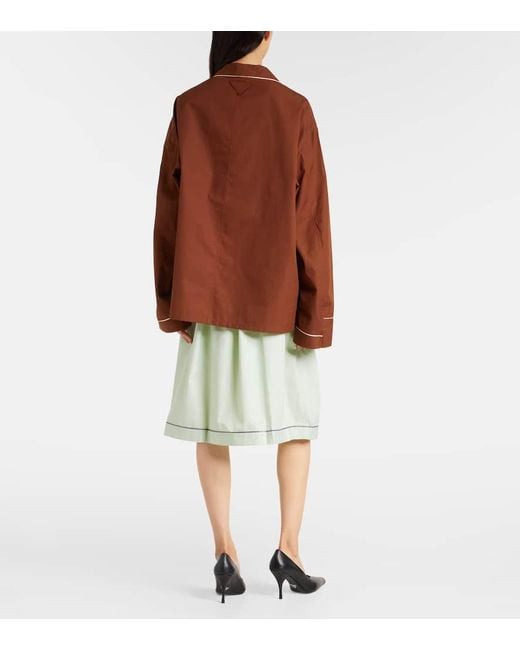 Prada Brown Oversized Cotton Shirt
