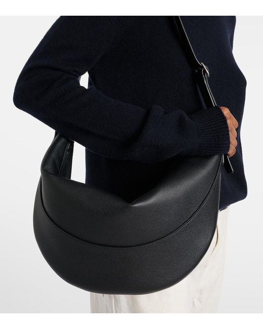 The Row Black Schultertasche Jouve Aus Leder