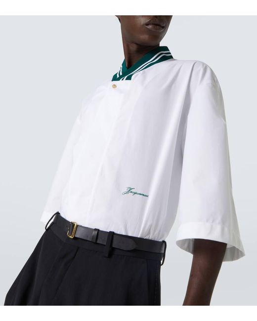 Camisa Baseball Algodón Jacquemus de hombre de color White