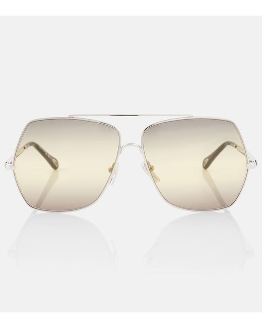 Chloé Natural Aly Square Sunglasses