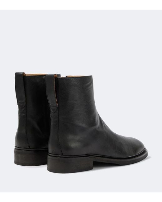 Our Legacy Black Daimono Leather Ankle Boots for men