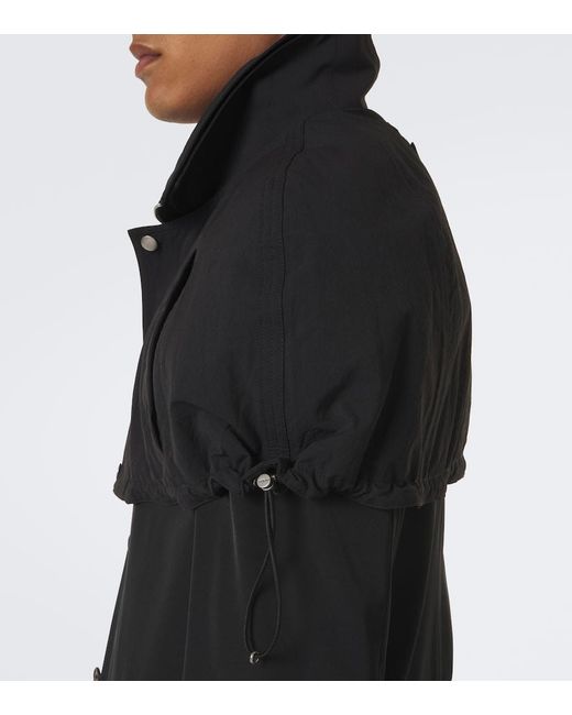 Prada Black Re-Nylon Cropped Cape for men