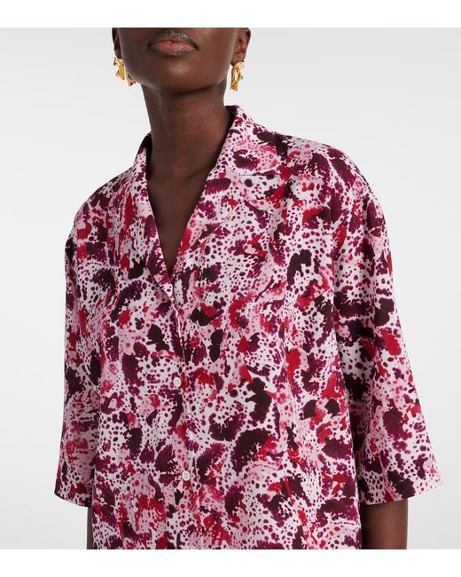 Dries Van Noten Red Printed Shirt