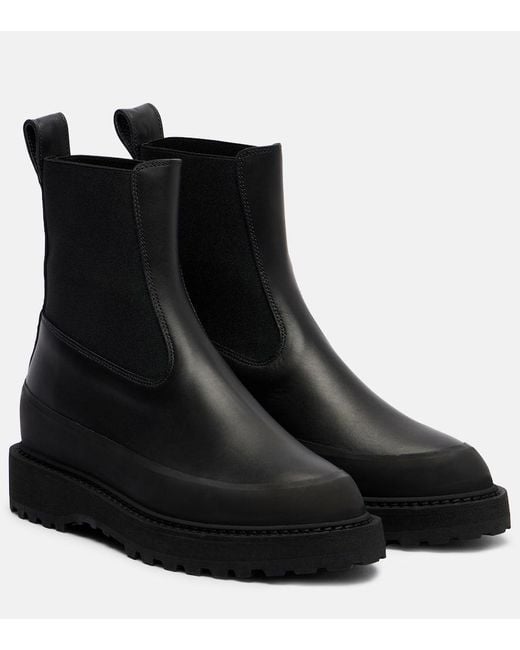 Le Monde Beryl Black Chelsea Boots Dolomite Aus Leder