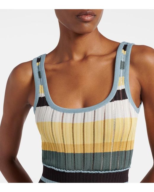 Alaïa Multicolor Knitted Striped Minidress