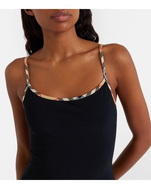 Burberry Black Check Swimsuit