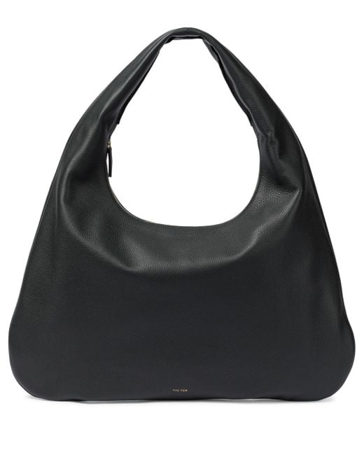 The Row Black Everyday Medium Leather Shoulder Bag