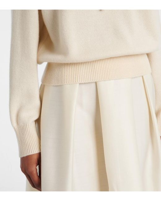TOVE Natural Malia Layered Cashmere Sweater