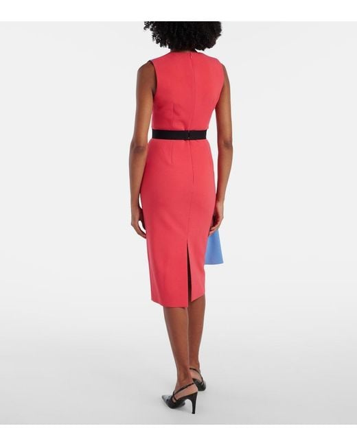 Roksanda Red Pembrook Draped Crepe Cocktail Dress
